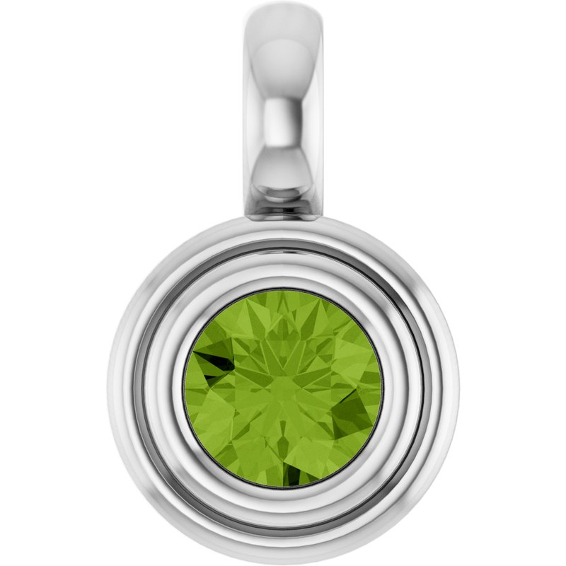 Bezel-Set Solitaire Charm/Pendant No. 2