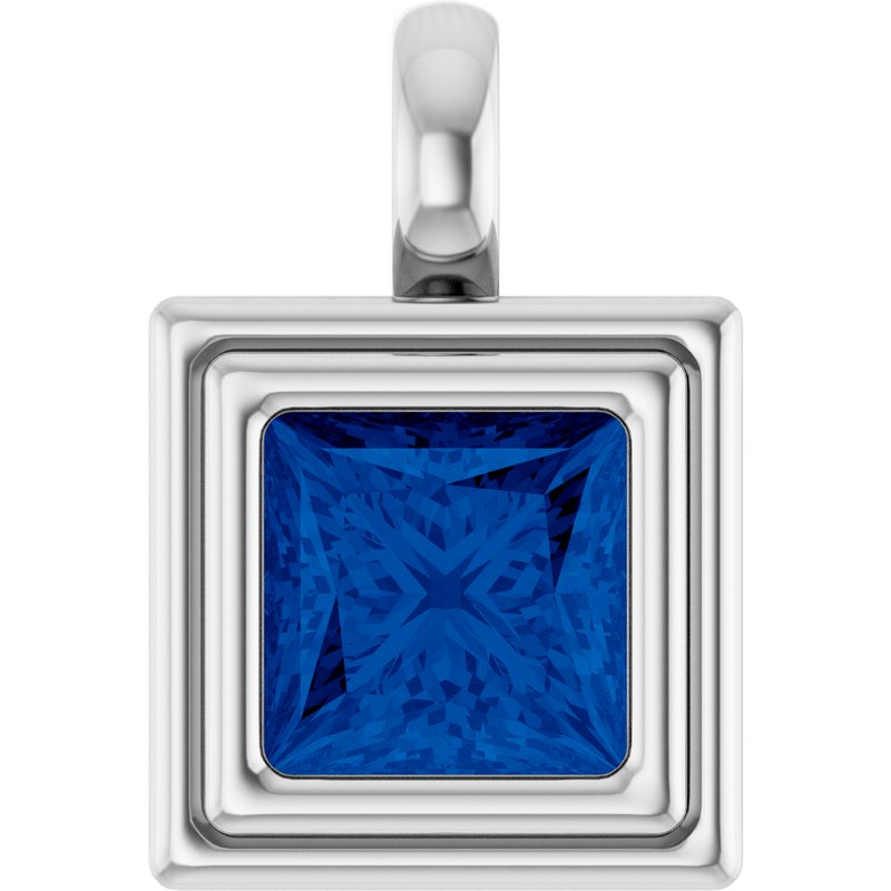 Bezel-Set Solitaire Charm/Pendant No. 2
