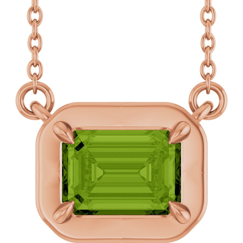 Claw-Prong Solitaire Bezel-Style Necklace or Center