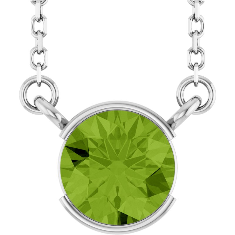 Half-Bezel Solitaire Necklace or Center