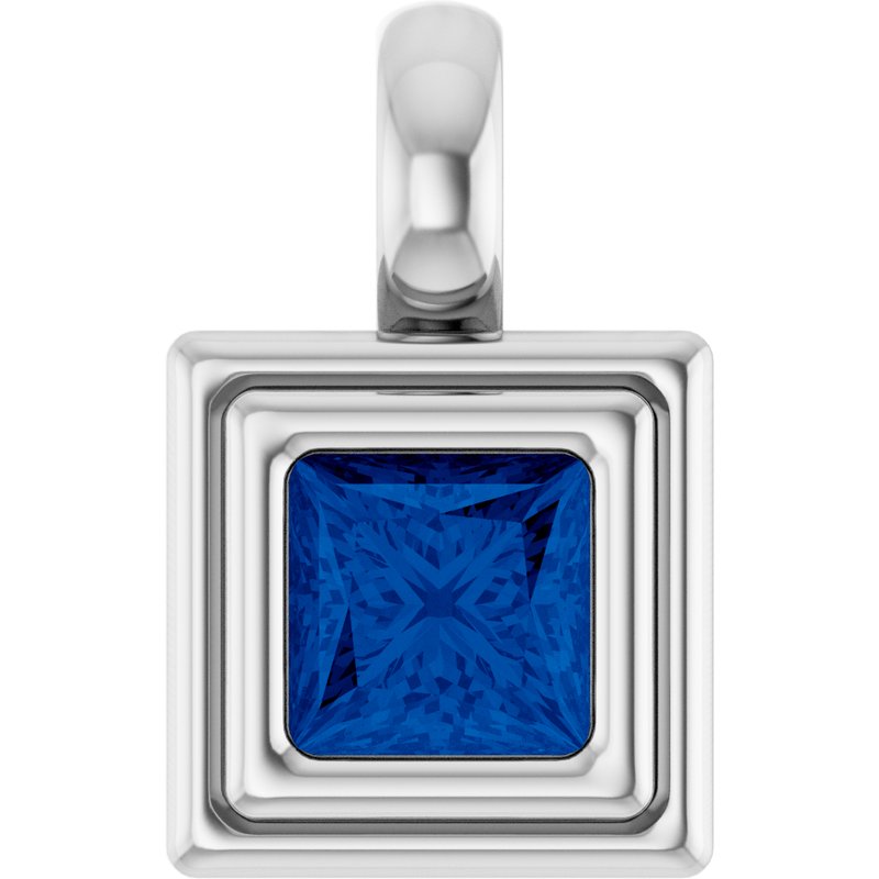 Bezel-Set Solitaire Charm/Pendant No. 2