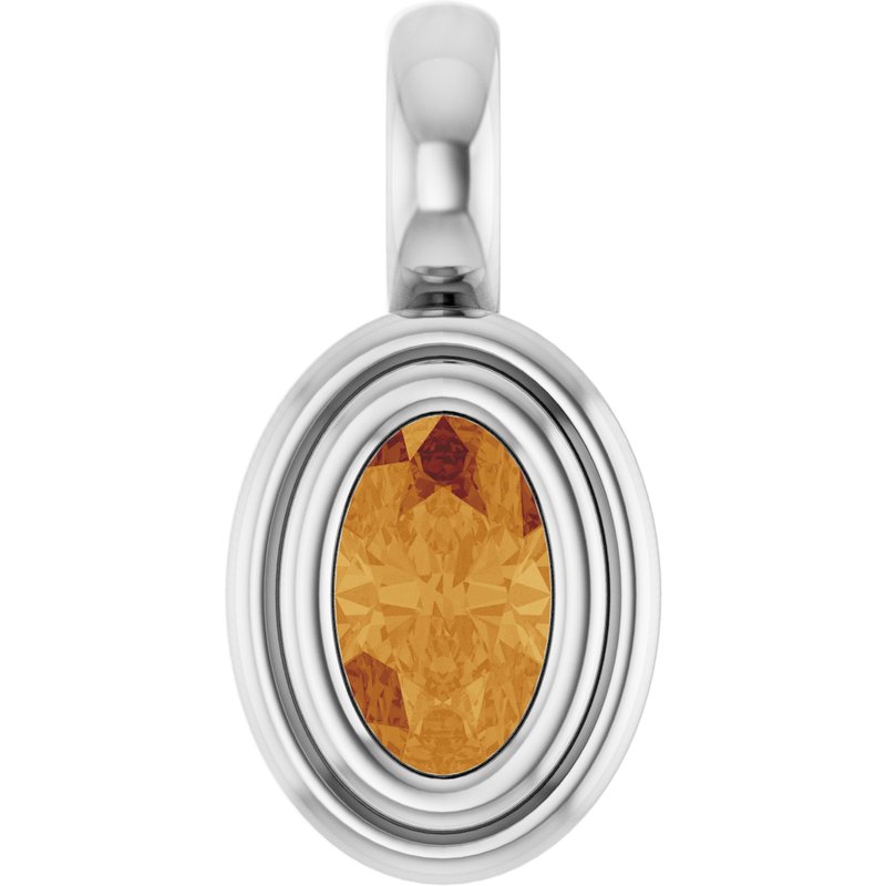 Bezel-Set Solitaire Charm/Pendant No. 2
