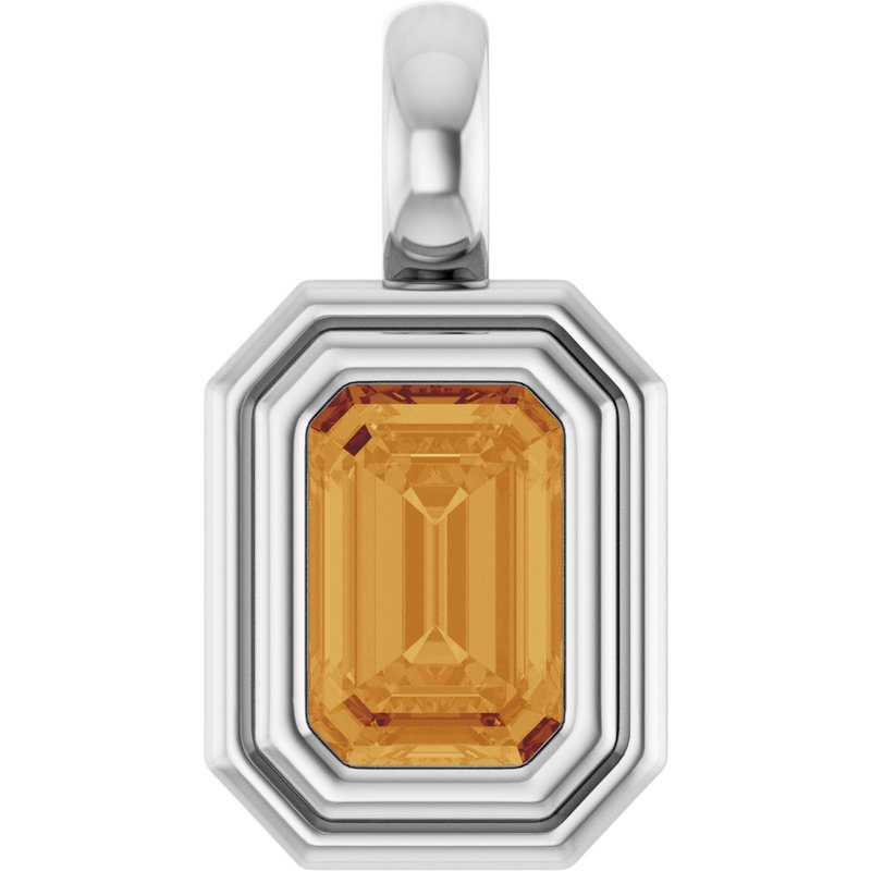 Bezel-Set Solitaire Charm/Pendant No. 2