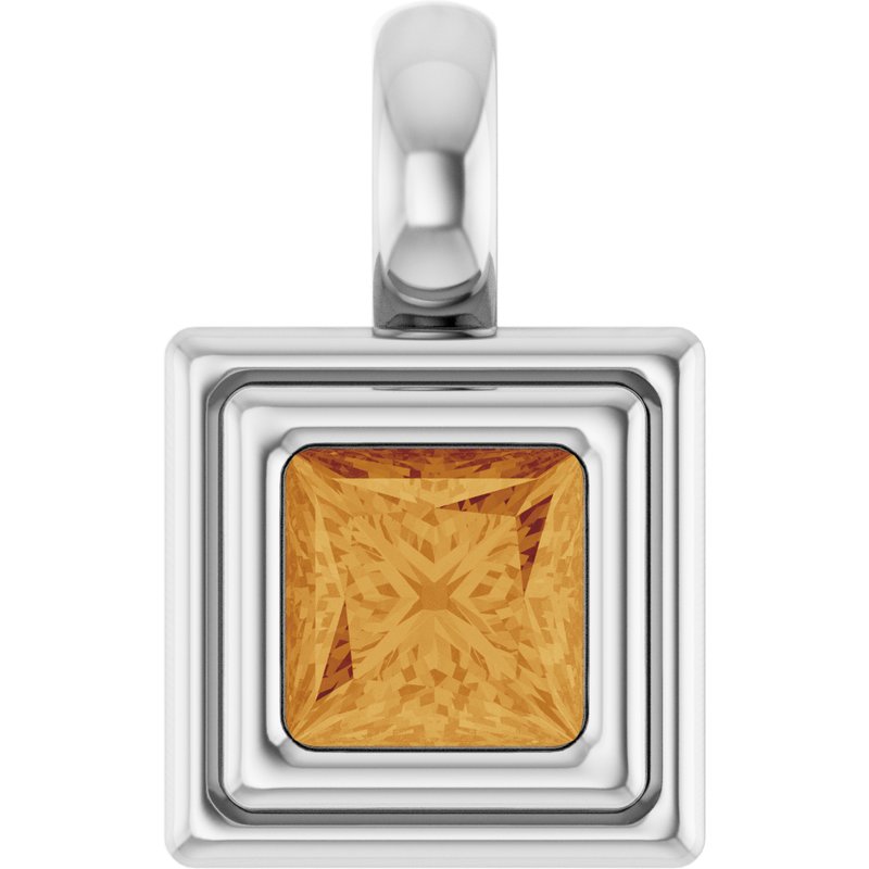 Bezel-Set Solitaire Charm/Pendant No. 2