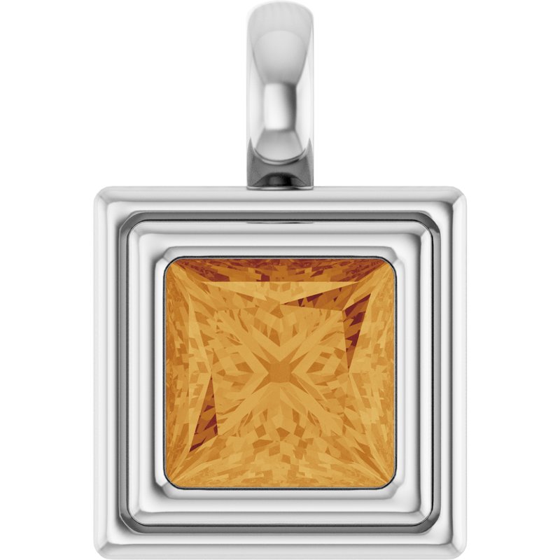 Bezel-Set Solitaire Charm/Pendant No. 2