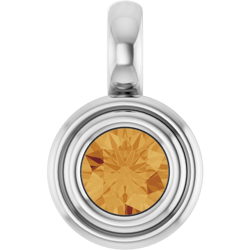Bezel-Set Solitaire Charm/Pendant No. 2