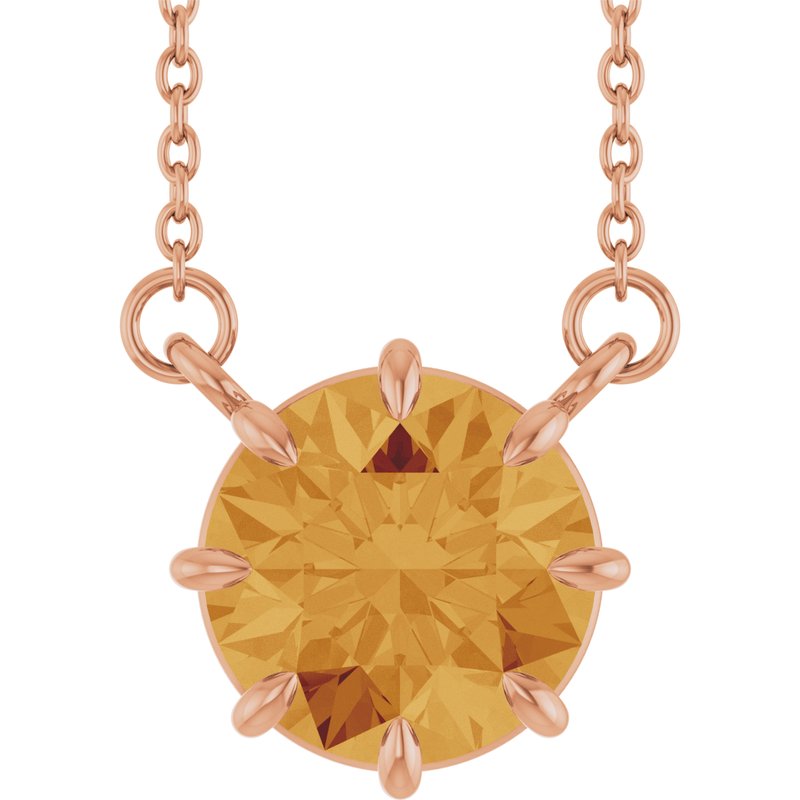 Claw-Prong Solitaire Necklace