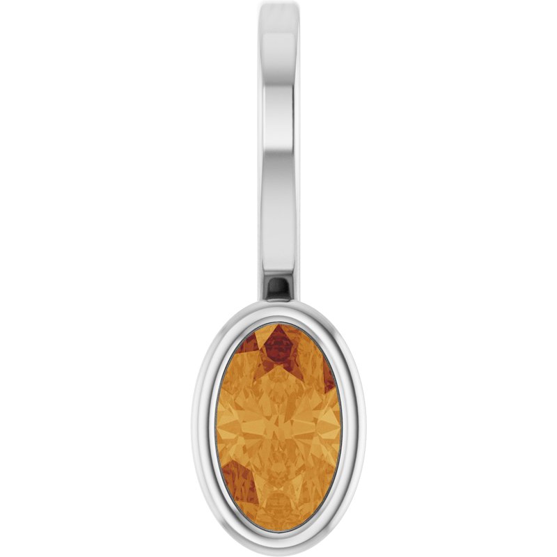 Bezel-Set Solitaire Charm/Pendant No. 3
