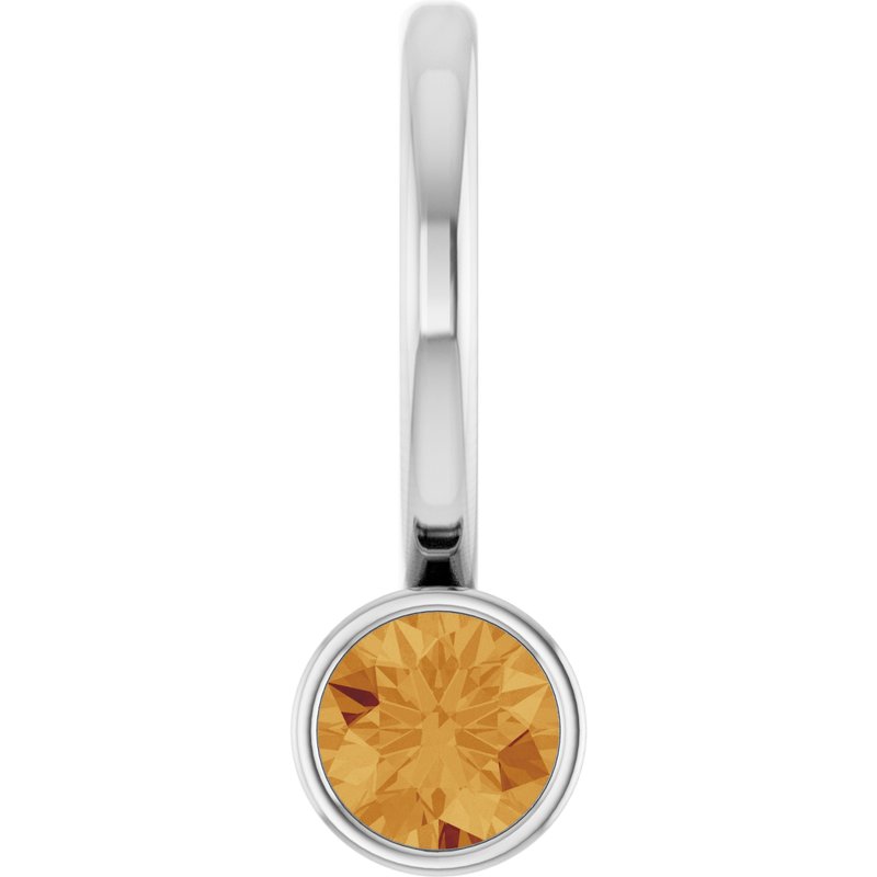Bezel-Set Solitaire Charm/Pendant