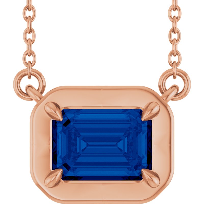Claw-Prong Solitaire Bezel-Style Necklace or Center