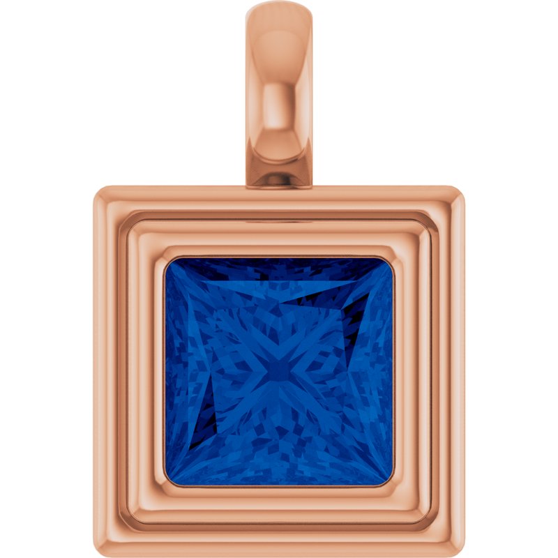 Bezel-Set Solitaire Charm/Pendant No. 2