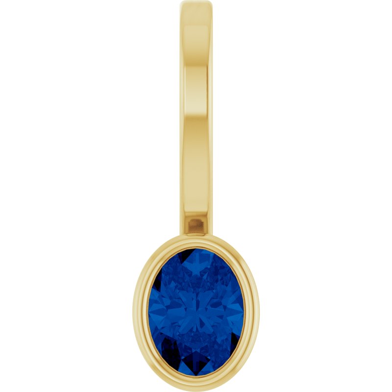Bezel-Set Solitaire Charm/Pendant No. 3
