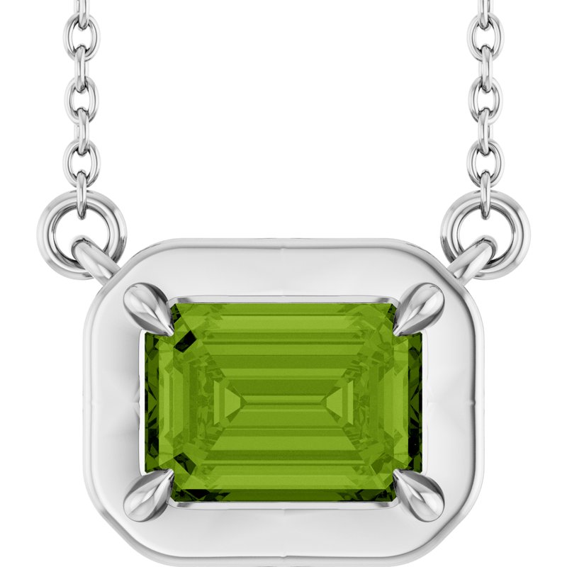 Claw-Prong Solitaire Bezel-Style Necklace or Center