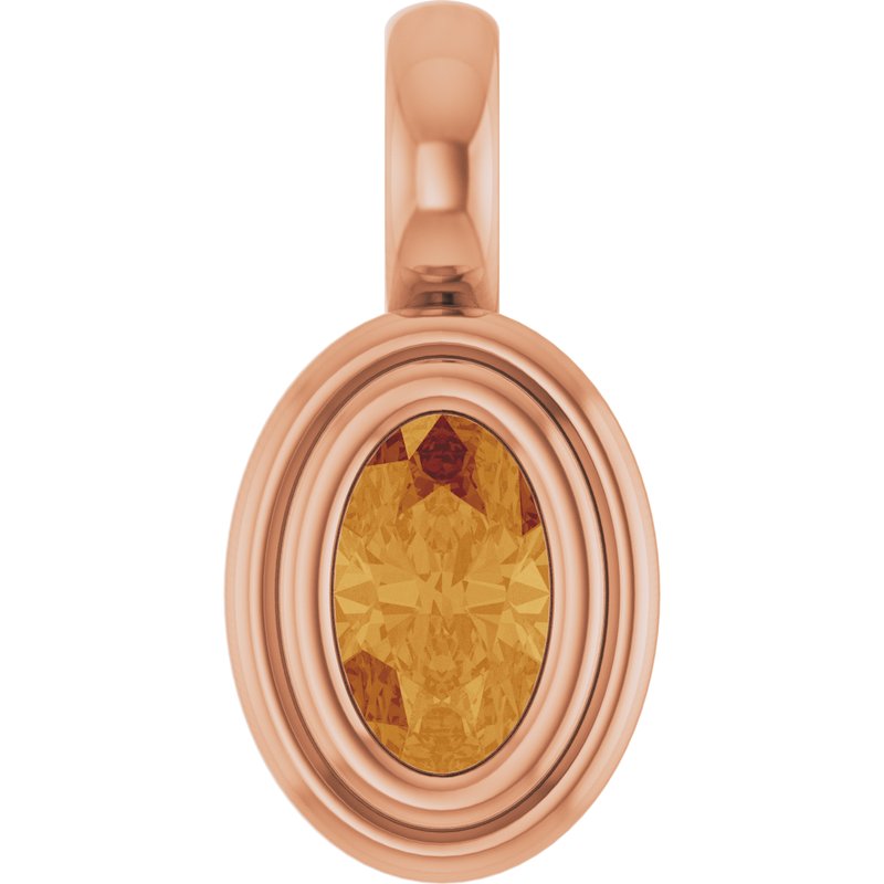 Bezel-Set Solitaire Charm/Pendant No. 2
