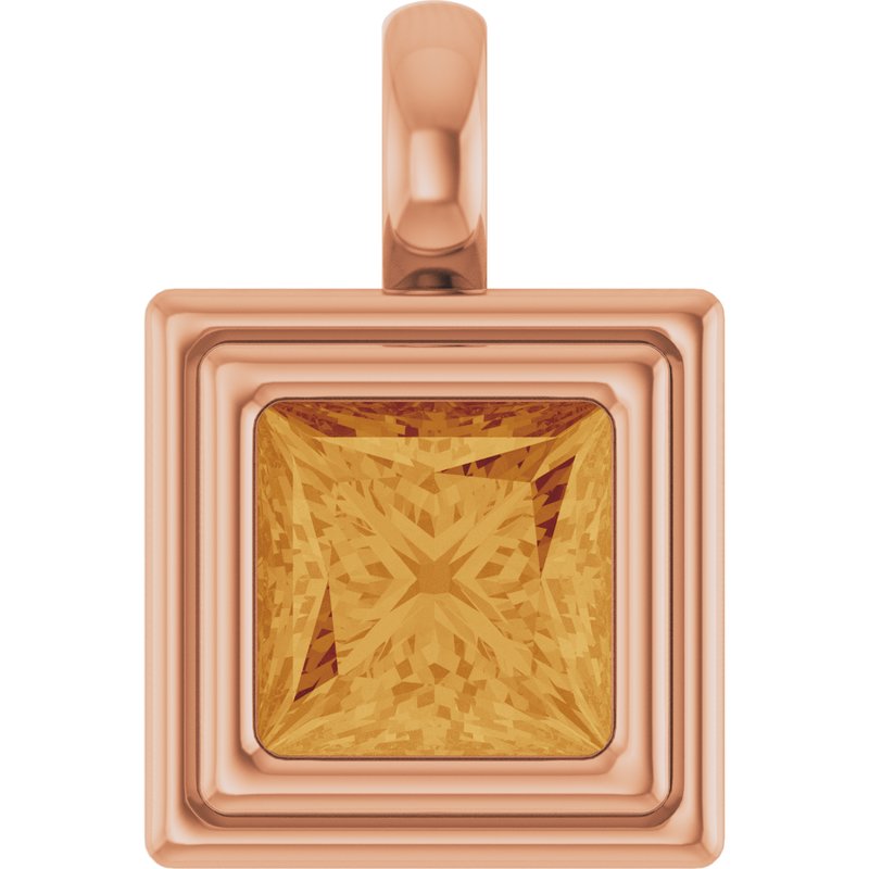 Bezel-Set Solitaire Charm/Pendant No. 2