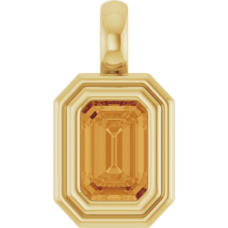 Bezel-Set Solitaire Charm/Pendant No. 2
