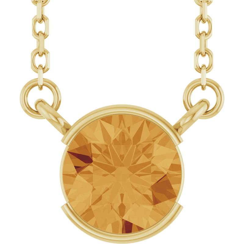 Half-Bezel Solitaire Necklace or Center