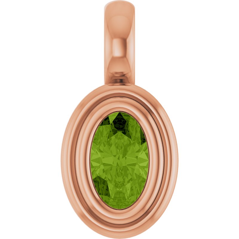 Bezel-Set Solitaire Charm/Pendant No. 2