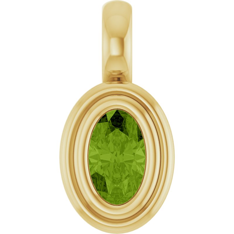 Bezel-Set Solitaire Charm/Pendant No. 2