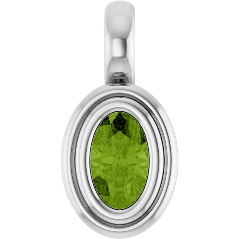 Bezel-Set Solitaire Charm/Pendant No. 2