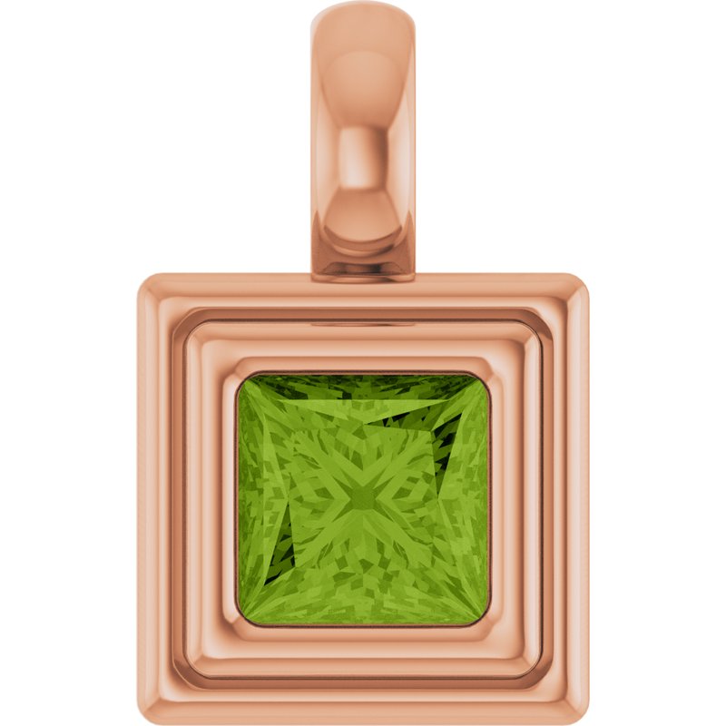 Bezel-Set Solitaire Charm/Pendant No. 2