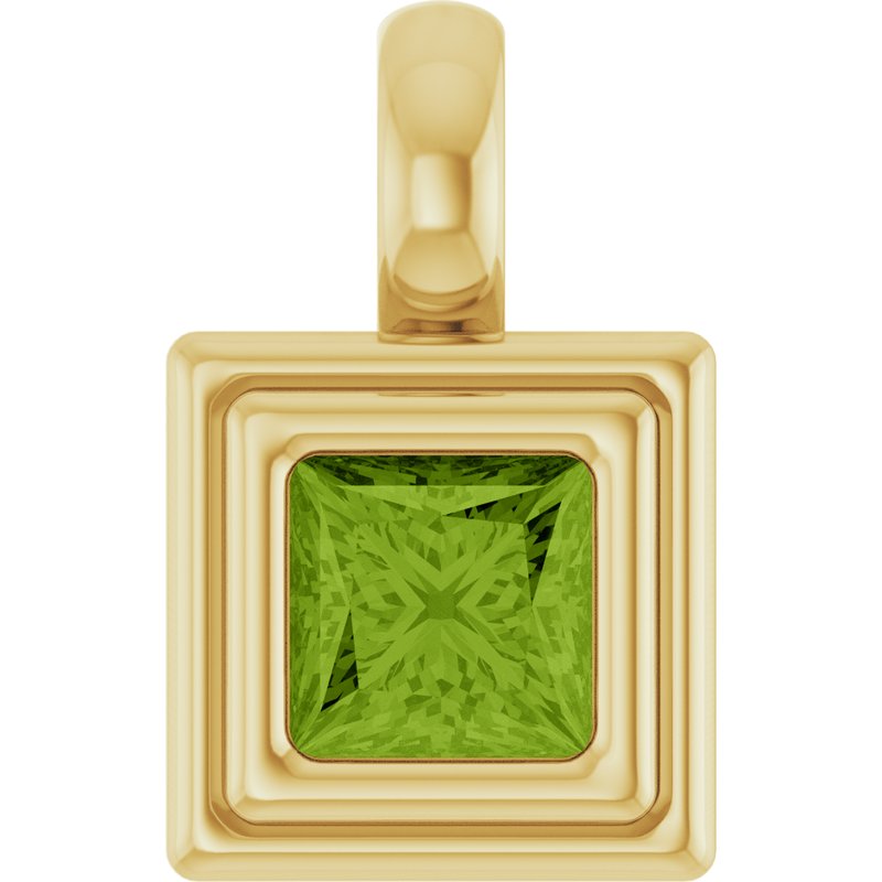 Bezel-Set Solitaire Charm/Pendant No. 2
