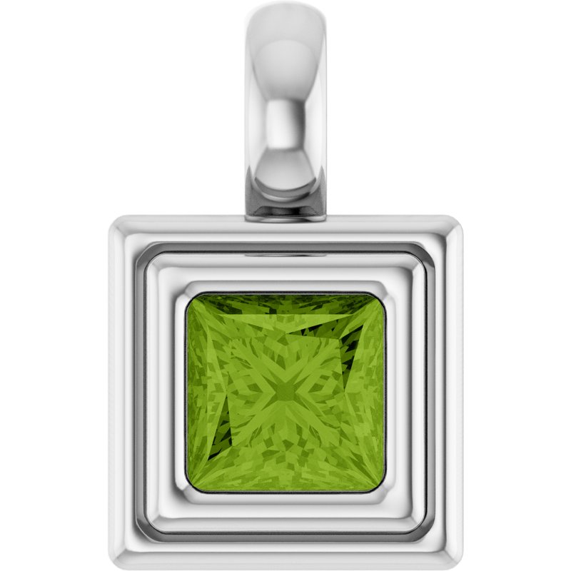 Bezel-Set Solitaire Charm/Pendant No. 2