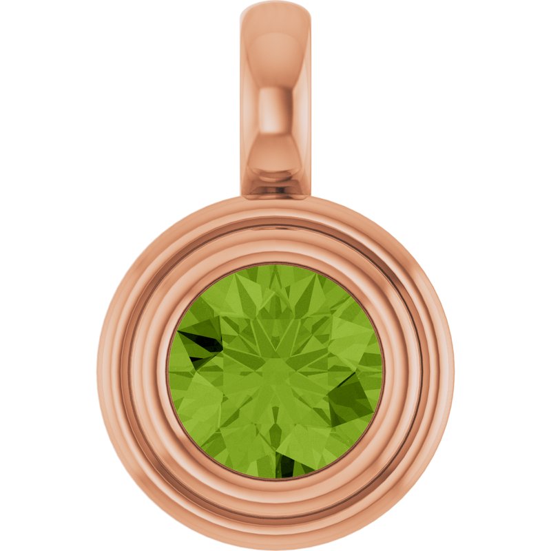 Bezel-Set Solitaire Charm/Pendant No. 2
