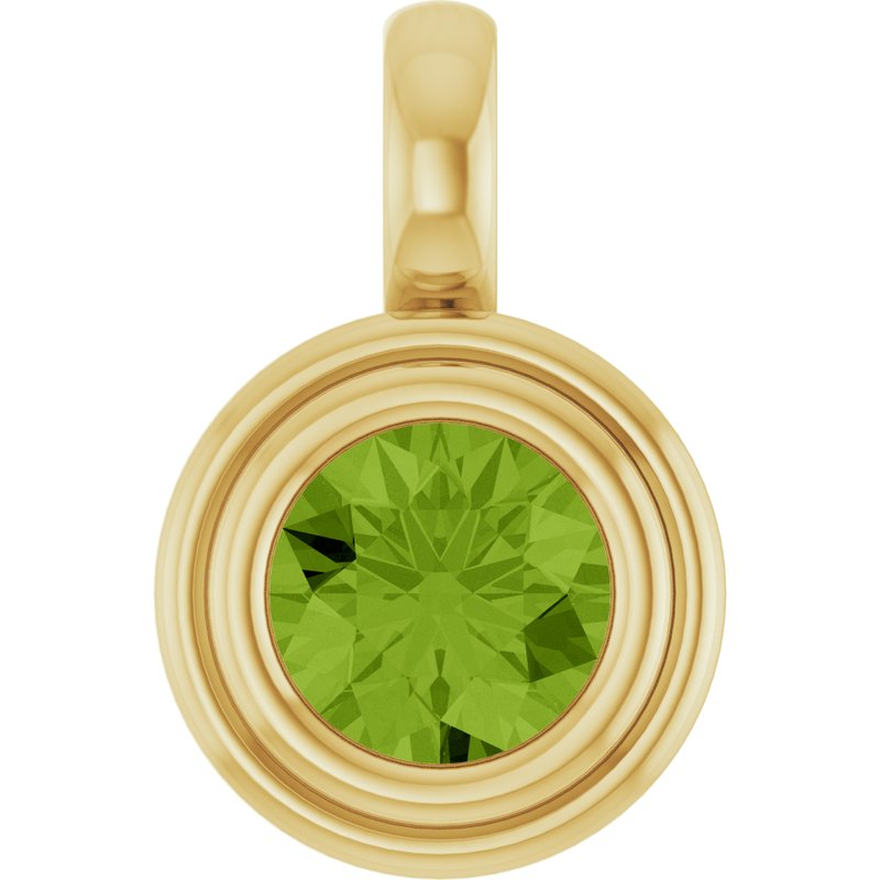 Bezel-Set Solitaire Charm/Pendant No. 2