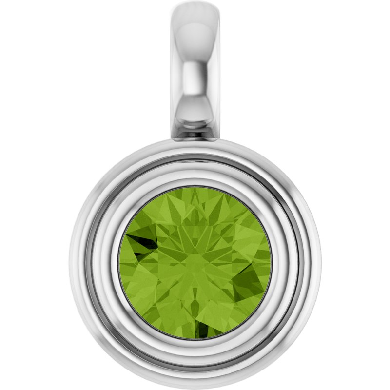 Bezel-Set Solitaire Charm/Pendant No. 2