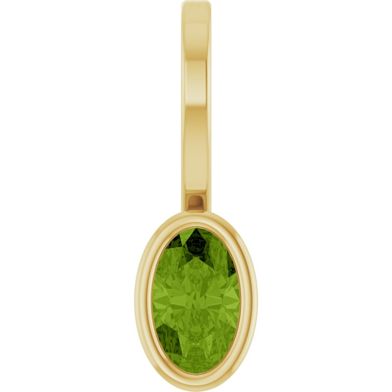 Bezel-Set Solitaire Charm/Pendant No. 3