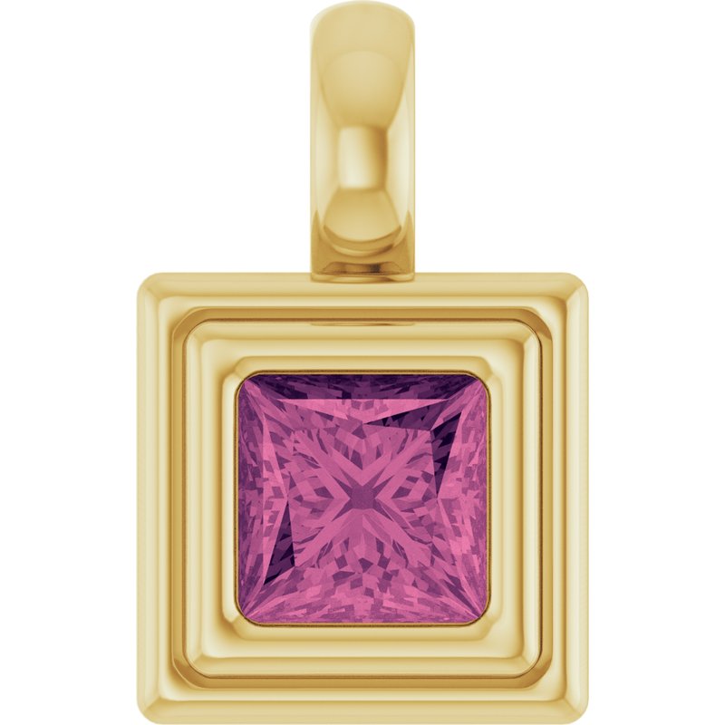 Bezel-Set Solitaire Charm/Pendant No. 2