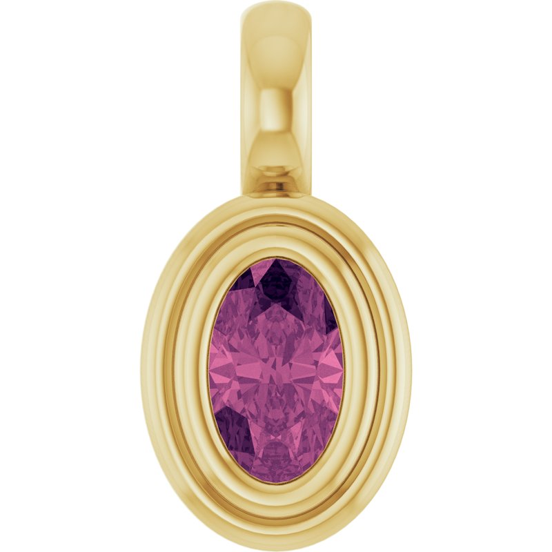 Bezel-Set Solitaire Charm/Pendant No. 2