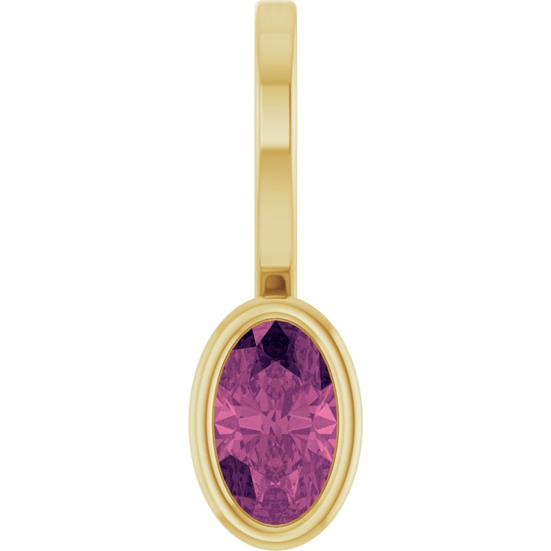 Bezel-Set Solitaire Charm/Pendant No. 3
