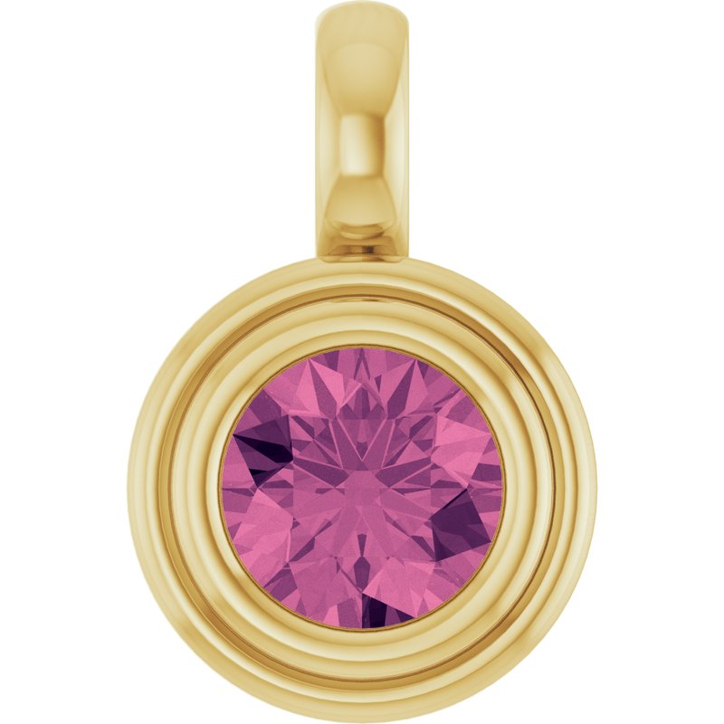 Bezel-Set Solitaire Charm/Pendant No. 2