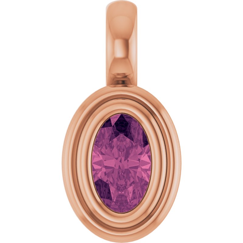 Bezel-Set Solitaire Charm/Pendant No. 2