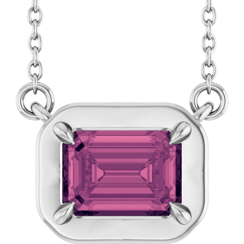 Claw-Prong Solitaire Bezel-Style Necklace or Center