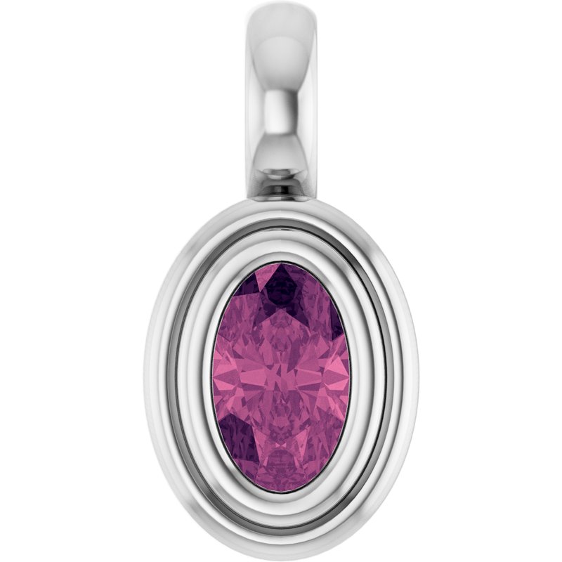 Bezel-Set Solitaire Charm/Pendant No. 2