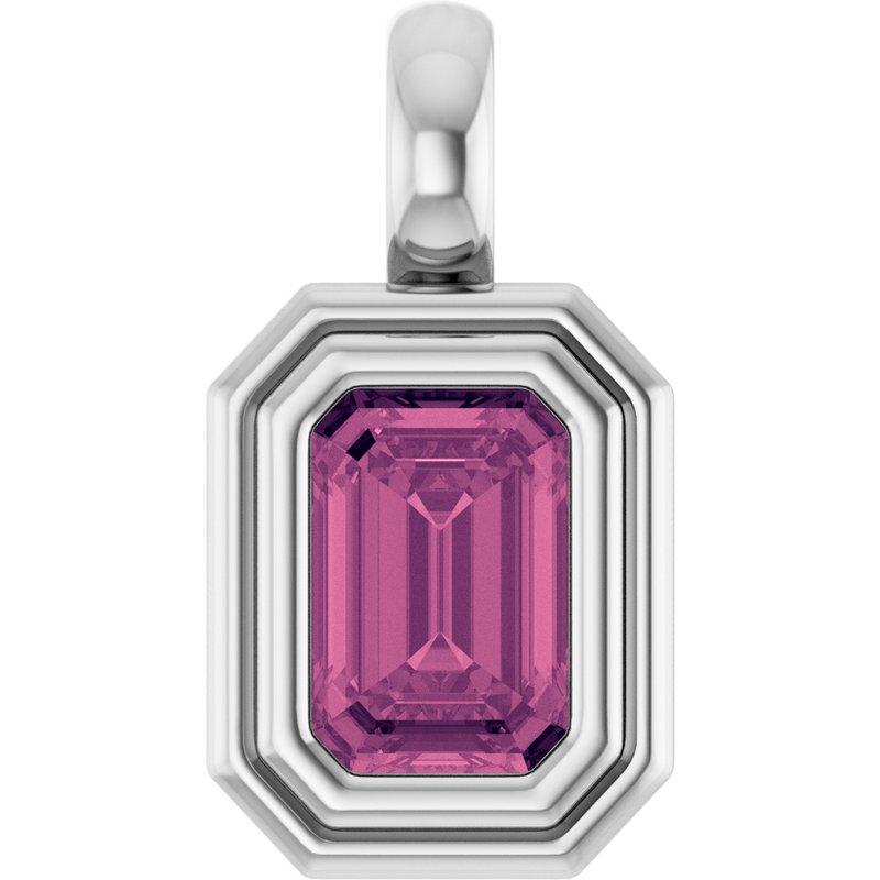 Bezel-Set Solitaire Charm/Pendant No. 2