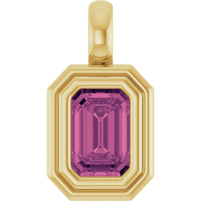 Bezel-Set Solitaire Charm/Pendant No. 2