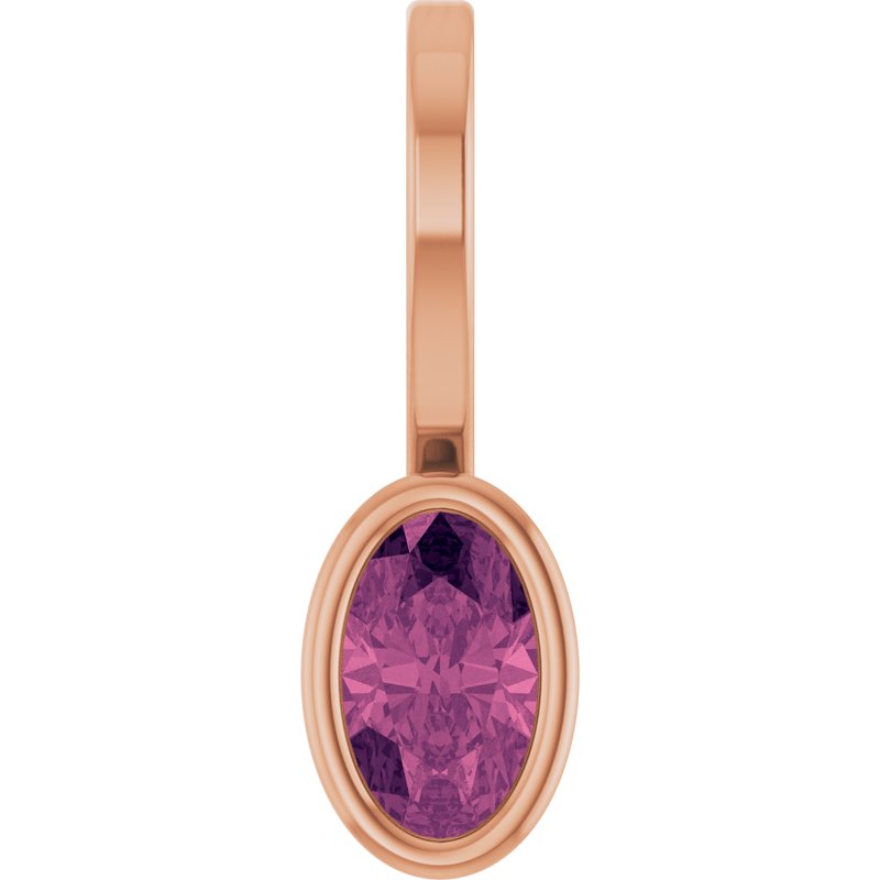 Bezel-Set Solitaire Charm/Pendant No. 3
