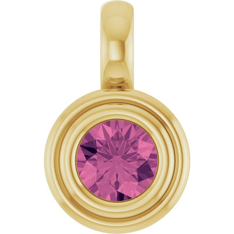 Bezel-Set Solitaire Charm/Pendant No. 2