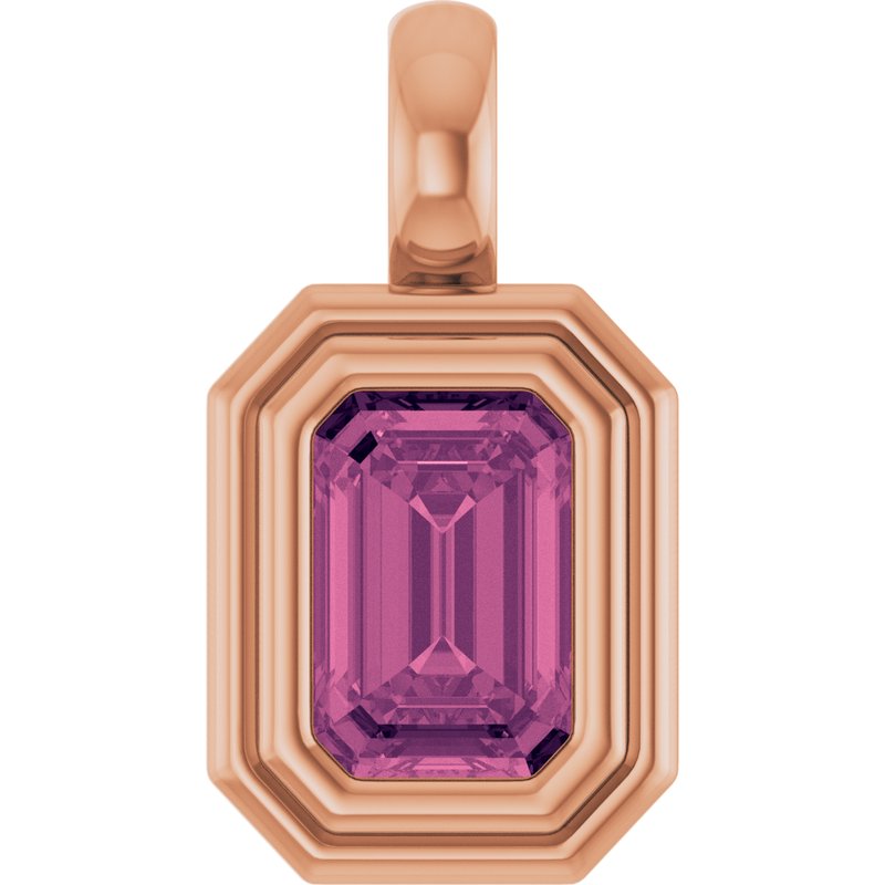 Bezel-Set Solitaire Charm/Pendant No. 2