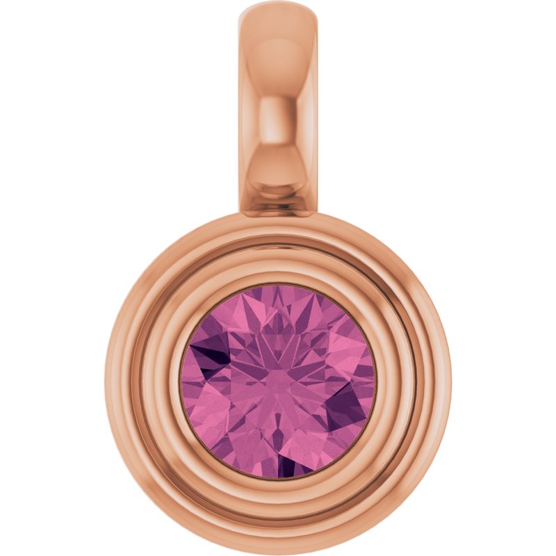 Bezel-Set Solitaire Charm/Pendant No. 2