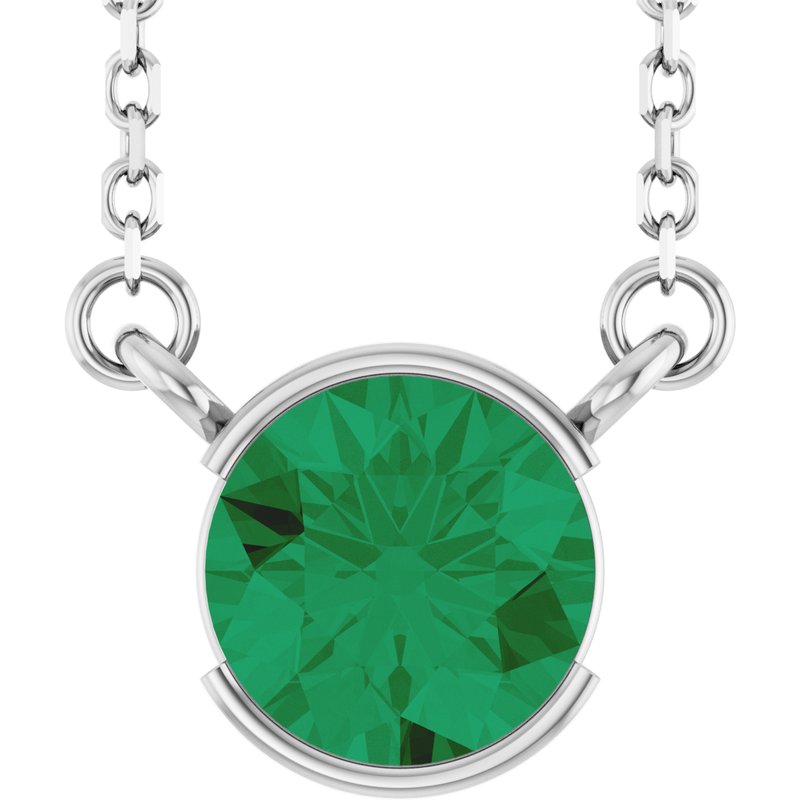 Half-Bezel Solitaire Necklace or Center