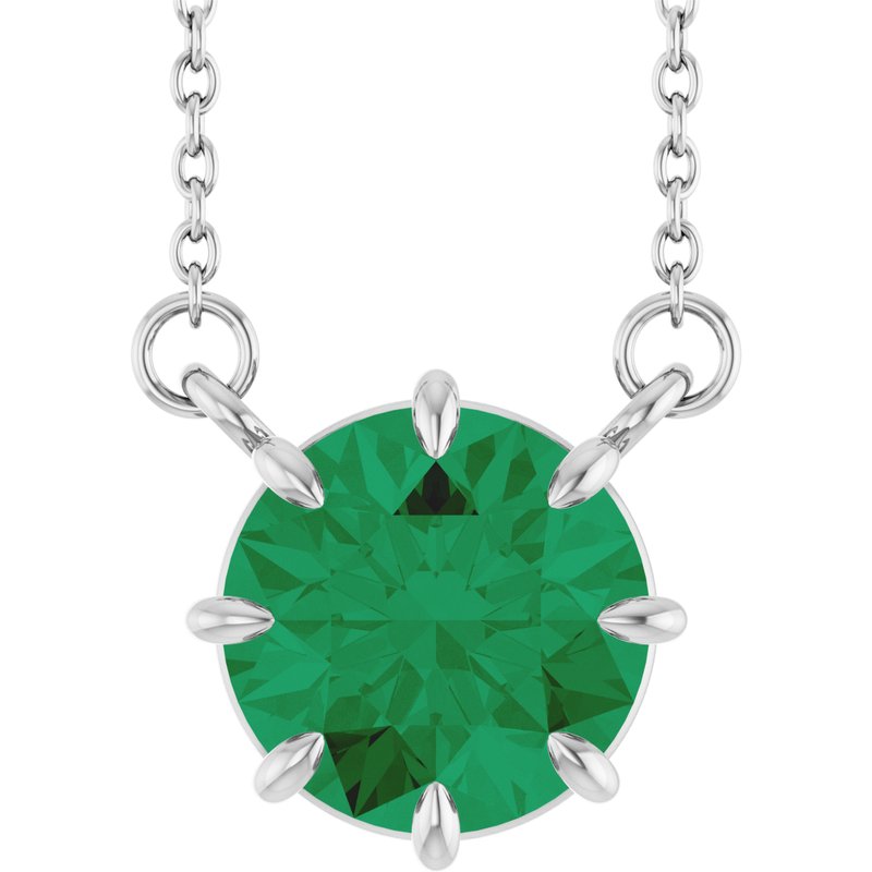 Claw-Prong Solitaire Necklace
