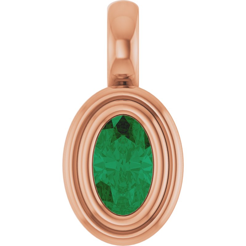 Bezel-Set Solitaire Charm/Pendant No. 2
