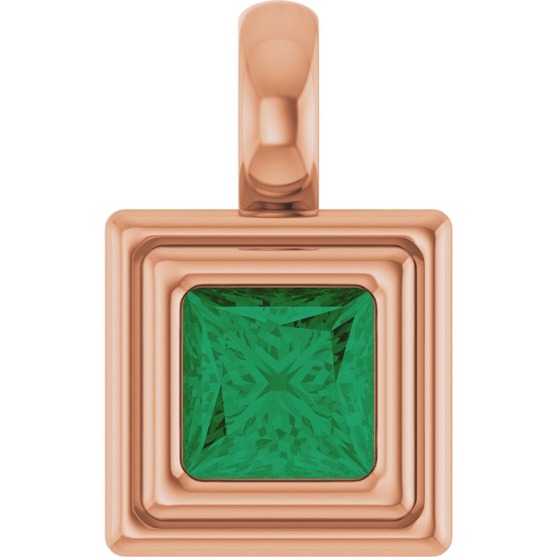 Bezel-Set Solitaire Charm/Pendant No. 2