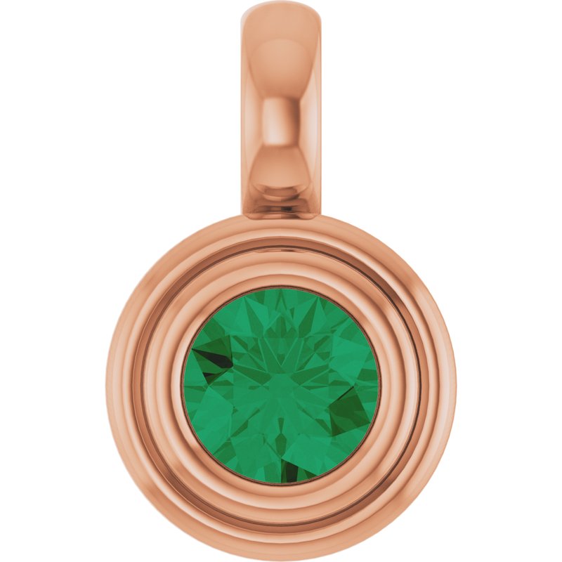 Bezel-Set Solitaire Charm/Pendant No. 2