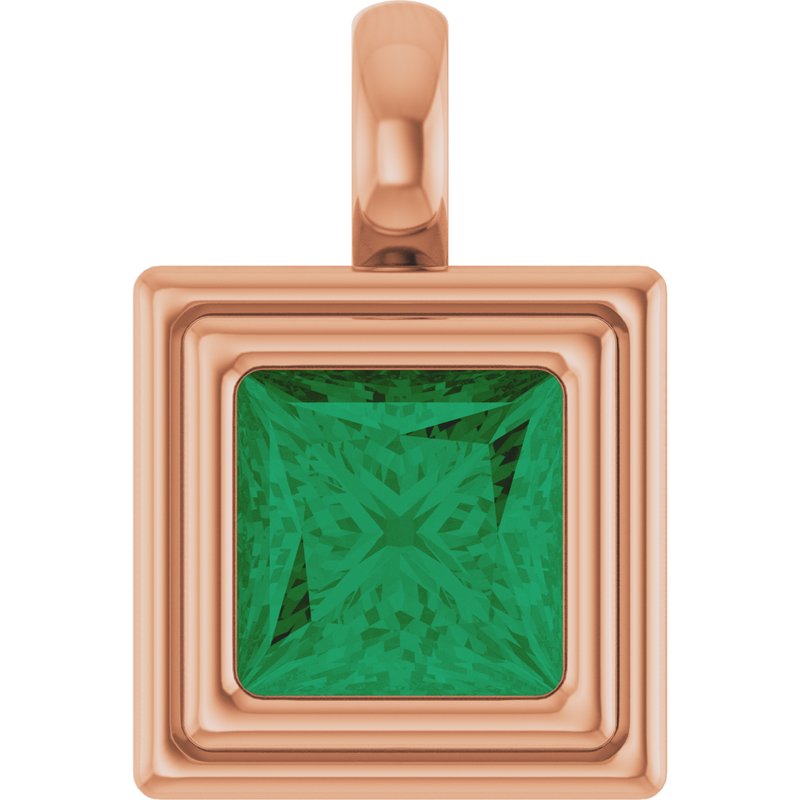 Bezel-Set Solitaire Charm/Pendant No. 2